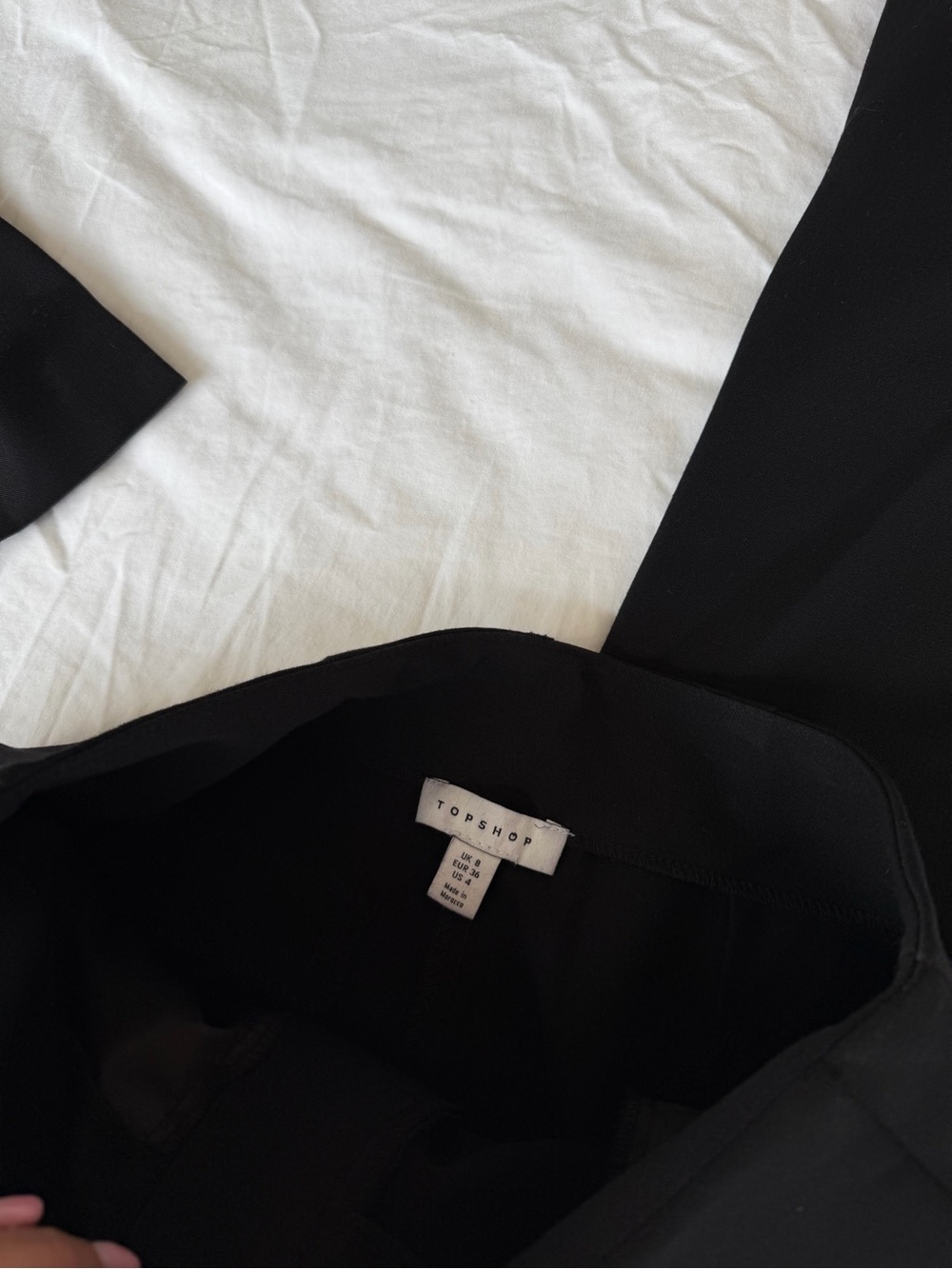 Topshop Black Business Casual Pants With Side Slit - Picture 4 of 6